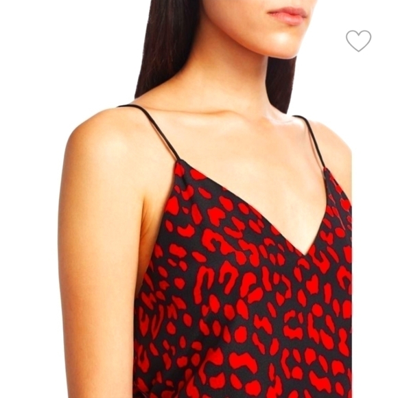 Alice+Olivia Contessa leopard print camisole red medium NWT - Picture 7 of 12